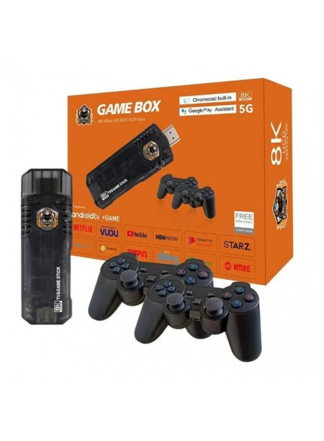 عام جهاز ألعاب GAME BOX بدقة 8K مع وحدتي تحكم لاسلكية وبطاقة 64 جيجابايت - Image 1